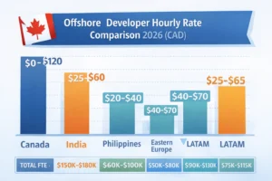 offshore developer hourly rate comparison 2026 Canada