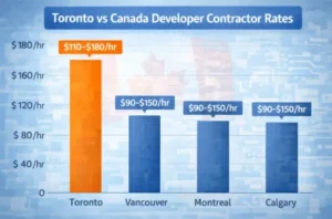 IT contractor rates Toronto vs Canada cities