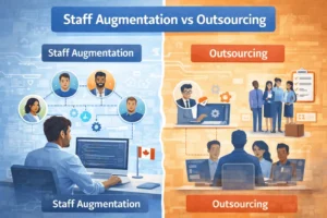 offshore staff augmentation vs outsourcing comparison table